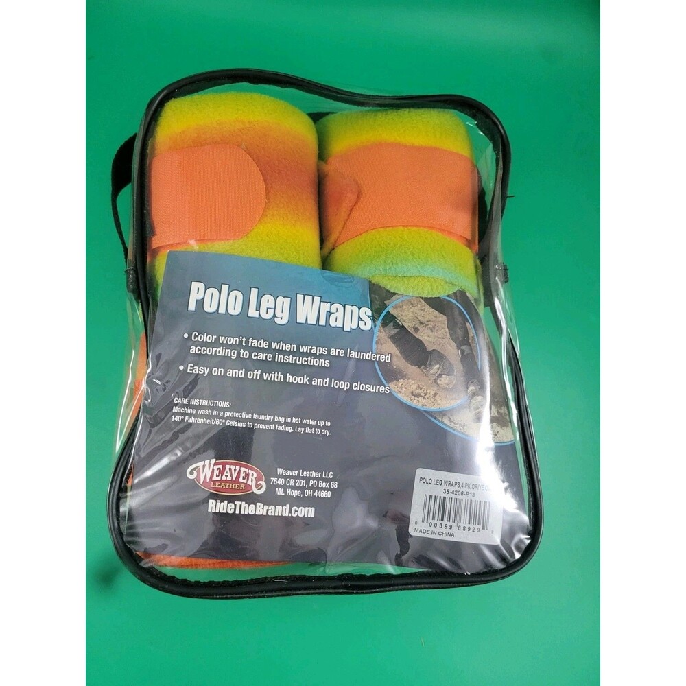 Weaver 4 Pack Polo Leg Wraps / Neon Colors Each Is 9’ Long 4 1/2” Wide